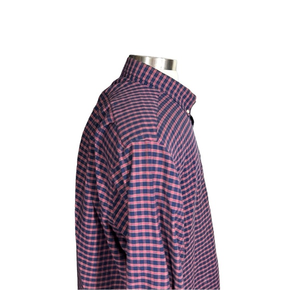 Cremieux 38 Classics Navy Red & White Gingham Long Sleeve Button Up Shirt Sz XXL - Picture 8 of 13